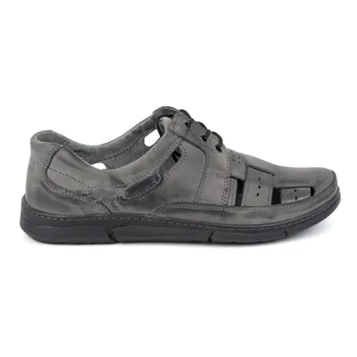 Buty męskie na lato ażurowe 600 szare