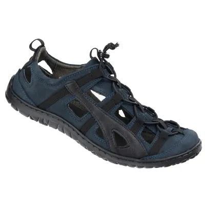 Buty męskie skórzane przewiewne rowerowe 262KZ granatowe