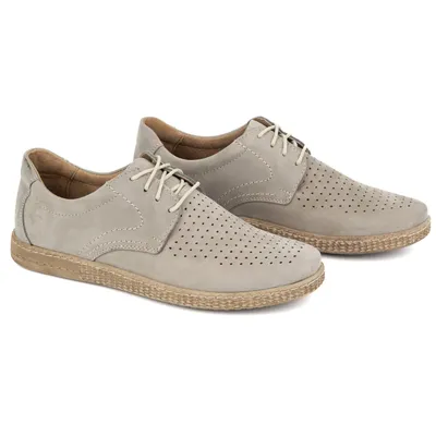 Buty męskie skórzane Casual 933/L/2 szare