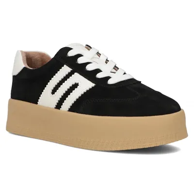 Skórzane sneakersy Filippo DP6994/25 czarne z białym