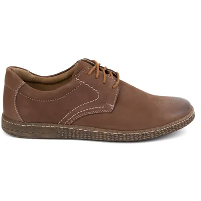 Buty męskie skórzane Casual 933/2 brązowe