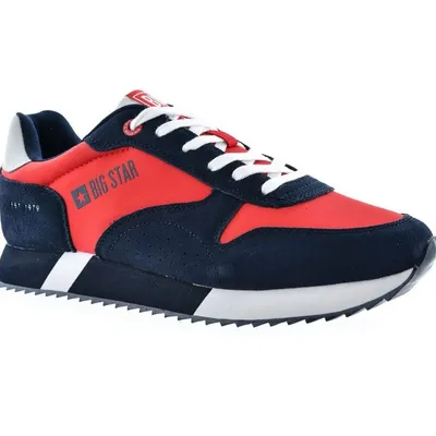 Buty męskie sportowe półbuty memory foam Big Star LL174161 czerwone z granatem
