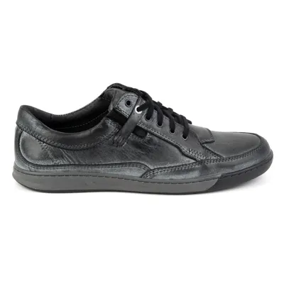 Buty męskie skórzane Casual 932K szare
