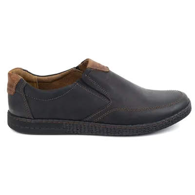 Buty męskie skórzane Casual 854/2 czarne