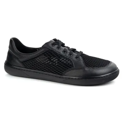 Buty damskie barefoot minimalistyczne skórzane 0772SW czarne