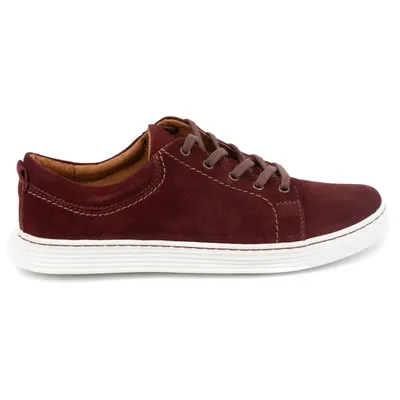 Buty Męskie skórzane casual 946MA bordowe