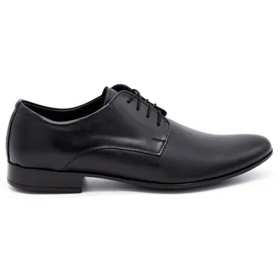 Buty męskie skóra wizytowe 271T9LU czarne