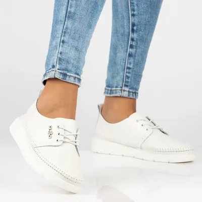 Skórzane sneakersy Filippo DP6747/25 WH