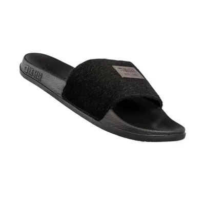 Klapki damskie Big Star SS274716 czarne futerko