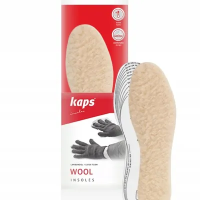 Wkładki do butów zimowe ocieplane wełniane do wycinania Kaps Wool