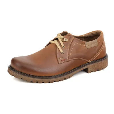 Buty męskie skórzane OLIVIER 312GT brązowe