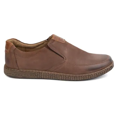 Buty męskie skórzane Casual 854/2 brązowe