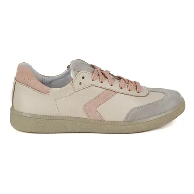 Damskie sneakersy skórzane Olivier N1091 beżowe