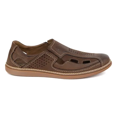 Buty męskie wsuwane przewiewne 203L brązowe