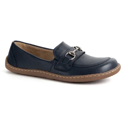 Barefoot damskie mokasyny skórzane minimalistyczne letnie 1288AR ciemny granatowe