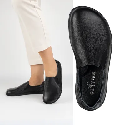 BAREFOOT Damskie minimalistyczne wsuwane 1308POL czarne