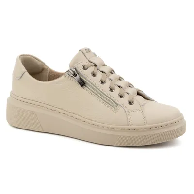 Buty damskie skórzane sneakery STYLE 1238 beżowe