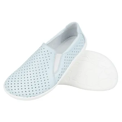 BAREFOOT Damskie minimalistyczne ażurowe wsuwane 1308POL błękitne