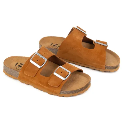 Buty damskie klapki regulowane izzi alex brandy brąz