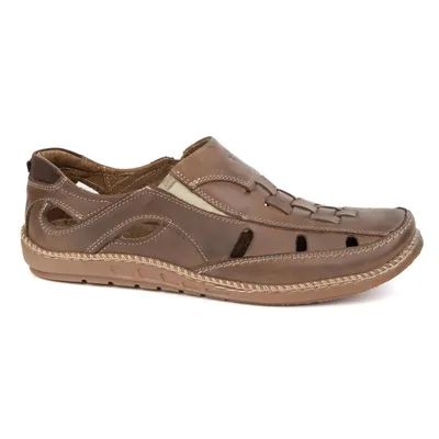 Buty męskie wsuwane przewiewne 204L brązowe