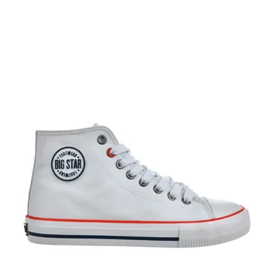 Trampki damskie półbuty wysokie Big Star NN274660 białe