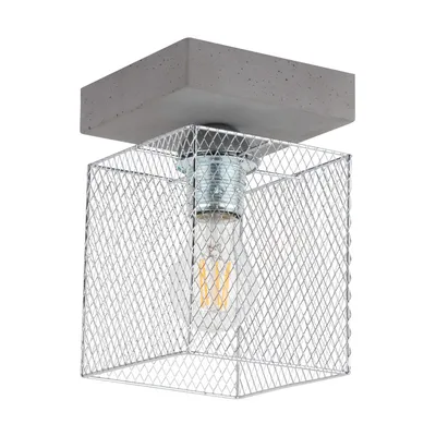 Kinkiet gittan 1xe27 max.60w szary beton/chromowany metal 8172136