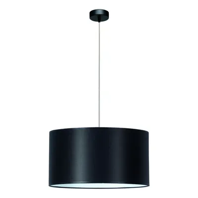 Lampa wisząca dove 1xe27 max.60w czarny metal/przezroczysty kabel pcv/abażur z czarnej tkaniny 15400104