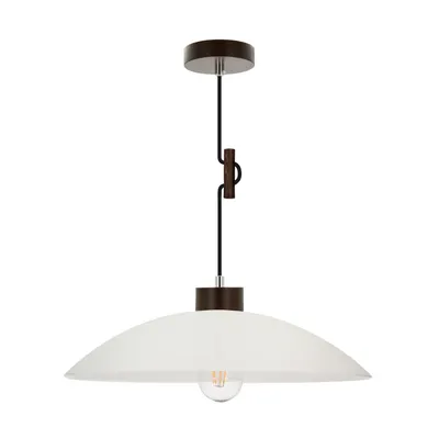 Jona lampa wisząca 1xe27 max.60w orzech/czarny/w oplocie/biały 1408976