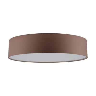 Lampa sufitowa josefina 1xled zintegrowana 2600lm 2700k 30w biały metal/brązowy klosz tkaniny 4794802