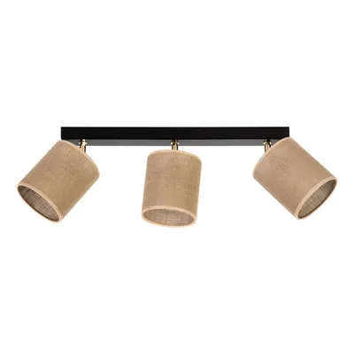 Jute lampa sufitowa 3xe27 max.25w czarny/beżowy 56793304