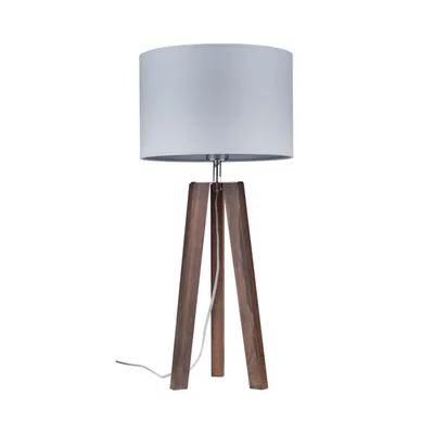 Lotta lampa stołowa 1xe27 max.60w orzech/transparentny pvc/szary 94302076