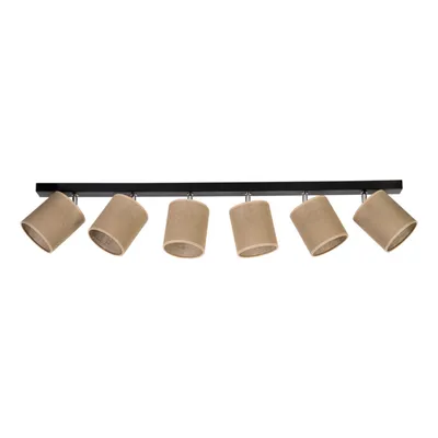 Jute lampa sufitowa 6xe27 max.25w czarny/beżowy 56792604