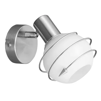 Kinkiet daria 1xe14 max.40w metal satin/białe szkło 2093127