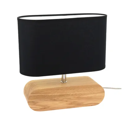 Marinna lampa stołowa 1xe27 max.25w dąb olejowany/transparentny/czarny 7615074
