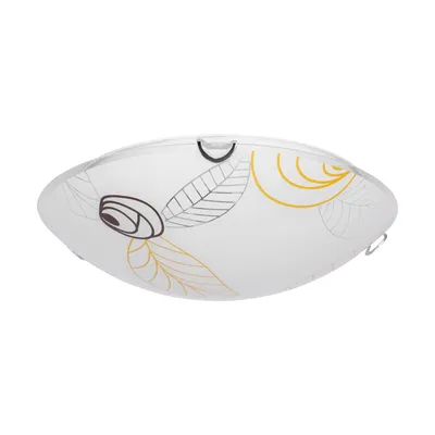 Lampa sufitowa indiana 1xled zintegrowana 800lm 2700k 12w chrom metal/biało-brązowe szkło 4453102