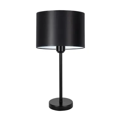 Lampa stołowa dove 1xe27 maks. 40w czarny metal/czarny kabel pvc/czarny kabel materiałowy 724400104