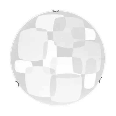 Lampa sufitowa chicago w zestawie 1xled 1650lm 2700k 18w chrom metal/biało-przezroczyste szkło 4224112