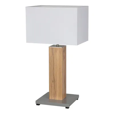 Milano lampa stołowa 1xe27 max.40w szary/okleina dąb/transparentny pvc/biały 860219187