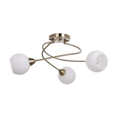 Lampa sufitowa pavia 3xe27 max.60w patyna metal/białe szkło 8270311