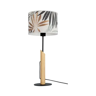 Hoja lampa stołowa 1xe27 max.60w czarny/dąb olejowany//multikolor 862479104