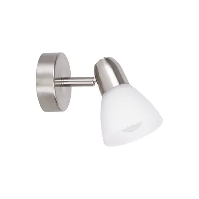 Kinkiet alga 1xe14 max.40w satin metal/białe szkło 3870127
