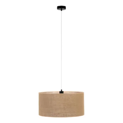 Jute lampa wisząca 1xe27 max.60w czarny/transparentny/pvc/beżowy 16910104