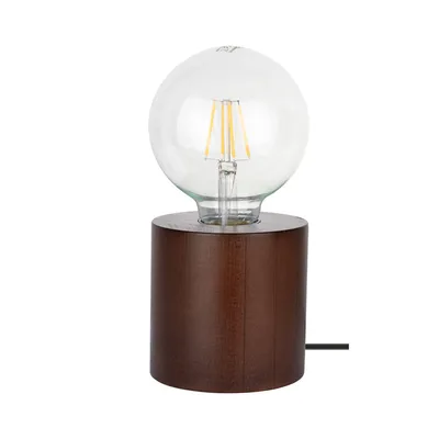 Trongo round lampa stołowa 1xe27 max.25w orzech/czarny 7079176