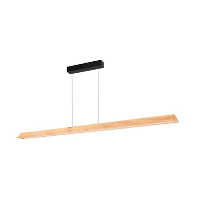 Derott lampa wisząca 3xled 24v int. 56w czarny/dąb olejowany | ściemniacz dotykowy |(1600mm) 1037413000000