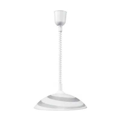 Lampa wisząca circle 1xe27 max.60w biały materiał syntetyczny/biały kabel z materiału syntetycznego/białe szkło 4313502