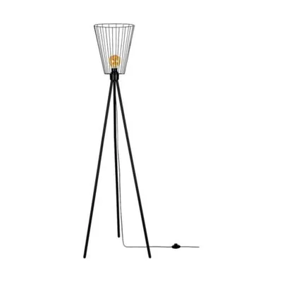 Lampa podłogowa swan 1xe27 maks. 40w czarny metal/czarny kabel pvc 12530104