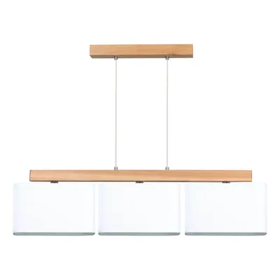Cadre lampa wisząca 3xe27 max.25w dąb olejowany/transparentny pvc/biały 875210374