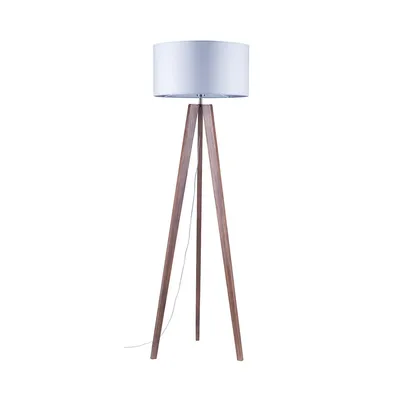 Lotta lampa podłogowa 1xe27 max.60w orzech/transparentny pvc/szary 74302076