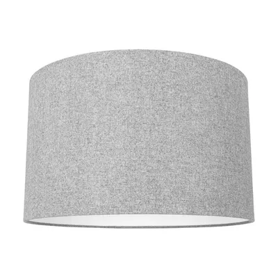 Abażur cylinder e27 h35 szara tkanina bawełniana a0503