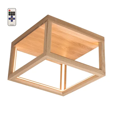 Lampa sufitowa led kago 1xled samsung 24v zintegrowana 2520lm 3000k 27w dąb olejowany z pilotem 91507174